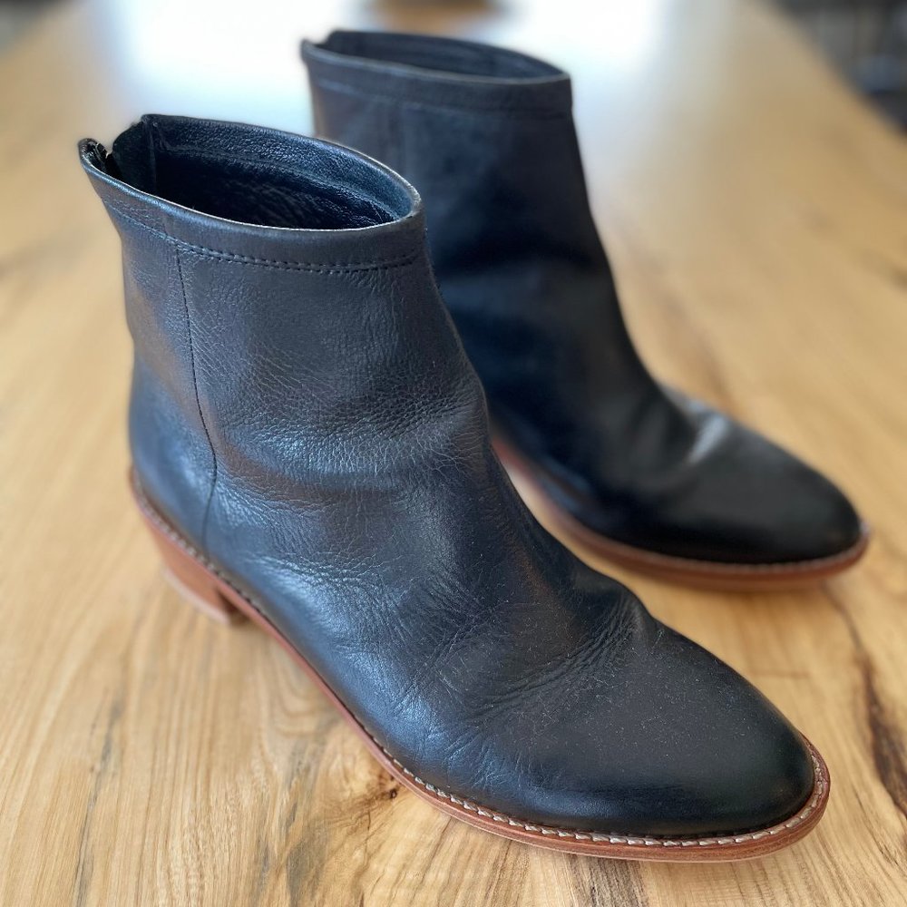 Loeffler Randall Black and Tan Bootie